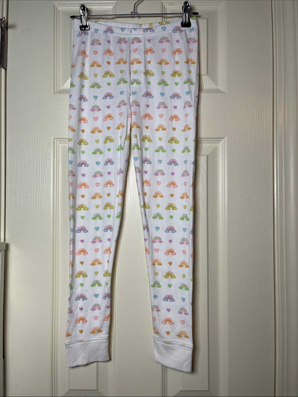 Roller Rabbit White Rainbow & Heart Print Kids Pajama Bottoms
